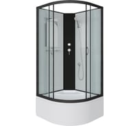 Душевая кабина Niagara NG-6708-14BK (900x900x2000) высокий поддон(40см) стекло прозрачное, черные профиля 4 места 67081414BK