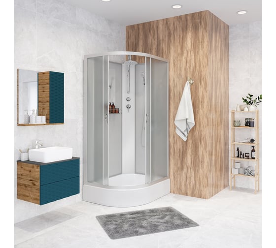 Душевая кабина NIAGARA NG-33984-14RBKT (900x800x2100-2400 мм), средний поддон (26 см), стекло матовое 339844RBKT