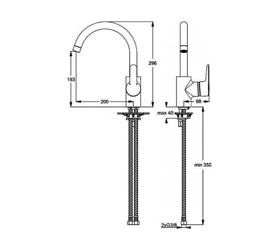 Смеситель для кухни IDEAL STANDARD B9932AA Connect 00000024352