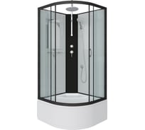 Душевая кабина Niagara NG-6707-14BKT (800x800x2100-2400) высокий поддон (40см) стекло прозрачное, черные профиля 4 места 67071414BKT