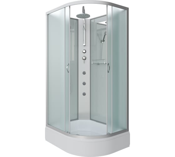 Душевая кабина NIAGARA NG-33984-14LBKTG (900x800x2100-2400 мм), средний поддон (26 см), стекло матовое 339844LBKTG