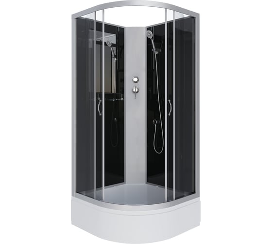 Душевая кабина NIAGARA NG-3501-14BK (900x900x2000 мм), средний поддон (26 см), стекло тонированное 35011434BK