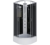 Душевая кабина NIAGARA NG-3503-14BKTG (800x800x2100-2400 мм), средний поддон (26 см), стекло тонированное 35031434BKTG