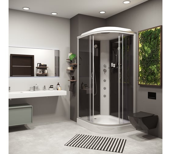 Душевая кабина NIAGARA NG-3512-14LG (1200x800x2150 мм), низкий поддон (13 см), стекло тонированное 35121433LG