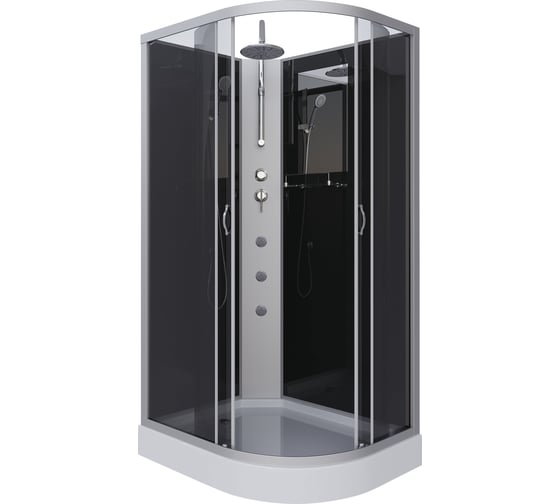 Душевая кабина NIAGARA NG-3512-14LBKTG (1200x800x2100-2400 мм), низкий поддон (13 см), стекло тонированное 35121433LBKTG
