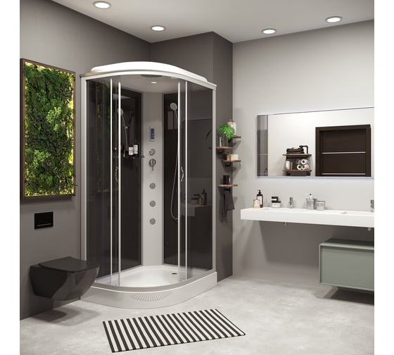 Душевая кабина NIAGARA NG-3512-14RF (1200x800x2150 мм), низкий поддон (13 см), стекло тонированное 35121433RF