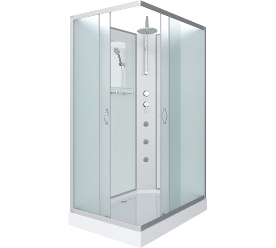 Душевая кабина NIAGARA NG-43085-14QBKTG (1000x800x2100-2400 мм), низкий поддон (13 см), стекло матовое 430853QBKTG 1