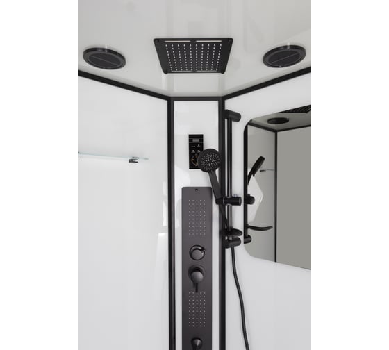 Душевая кабина Niagara NG-6901-01G BLACK (900x900x2100) низкий поддон (16 см), стекло тонированное, 4 места 69010134GBLACK