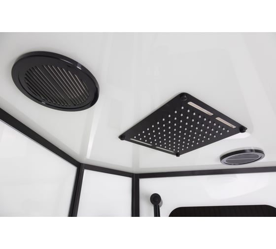 Душевая кабина Niagara NG-6901-01G BLACK (900x900x2100) низкий поддон (16 см), стекло тонированное, 4 места 69010134GBLACK