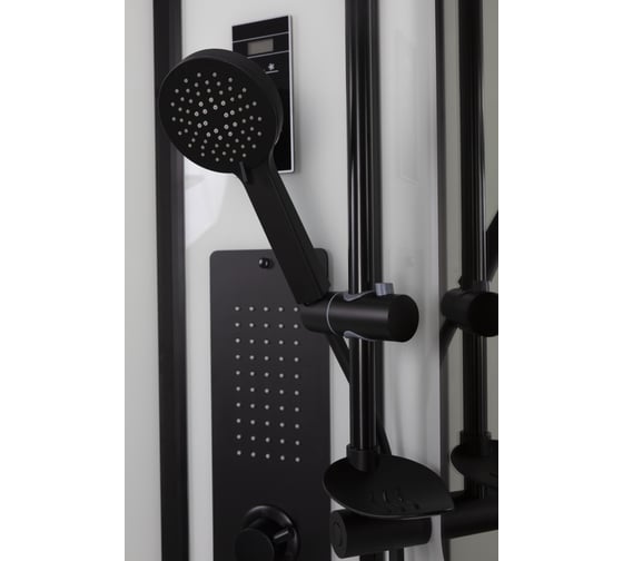 Душевая кабина Niagara NG-6901-01G BLACK (900x900x2100) низкий поддон (16 см), стекло тонированное, 4 места 69010134GBLACK