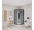 Душевая кабина Niagara NG-6902-01G BLACK (1000x1000x2100) низкий поддон (16см) стекло тонированное, 4 места 69020134GBLACK 2