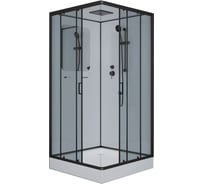 Душевая кабина Niagara NG-6901-01Q BLACK (900x900x2100) низкий поддон (16 см) стекло тонированное,, 4 места 69010134QBLACK