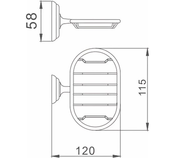 Подвесная мыльница-решетка HAIBA хром HB1502-1 539813