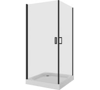 Душевое ограждение NIAGARA NG-6804-08 BLACK 100*100*195 мм, квадрат, двери распашные, 1 место 68040811BLACK