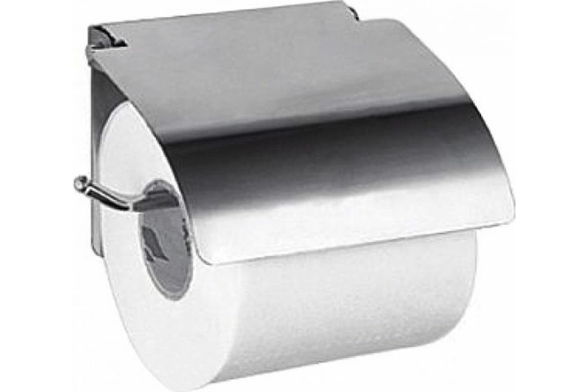 Настенный держатель для туалетной бумаги HAIBA с крышкой металлический .