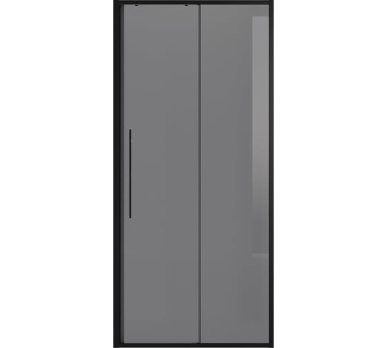 Дверь в нишу NIAGARA 90х195 мм, черный матовый, стекло тонированное NG-85-9TB 1
