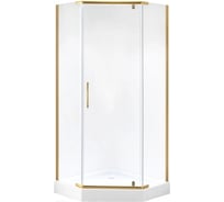 Душевое ограждение NIAGARA NG-6405-08 GOLD 90*90*195 мм, трапеция, дверь распашная, 1 место 64050811GOLD