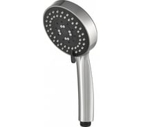 Душевая лейка Aquanet AF210-81R-S Steel Round, 5 режимов, пластик, сталь, сатин 00245422