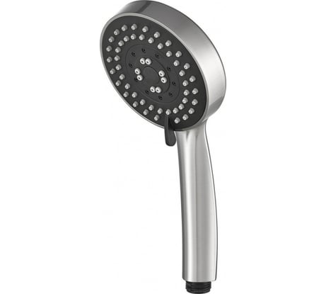 Душевая лейка Aquanet AF210-81R-S Steel Round, 5 режимов, пластик, сталь, сатин 00245422