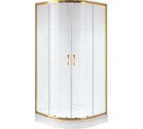Душевое ограждение NIAGARA NG-6406-08 GOLD 90*90*195 мм, полукруг, двери раздвижные, 1 место 64060811GOLD