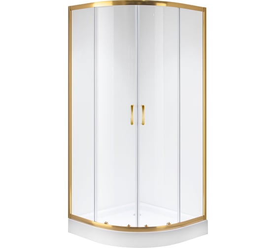 Душевое ограждение NIAGARA NG-6406-08 GOLD 90*90*195 мм, полукруг, двери раздвижные, 1 место 64060811GOLD
