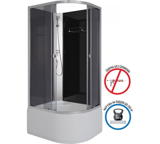 Душевая кабина NIAGARA Eco 1000x800x1950 мм, 4 места E100/80/40L/TN/BK