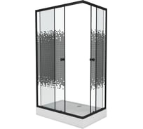 Душевой уголок NIAGARA NG-018-14Q BLACK 1000x800x1950 мм, низкий поддон 13 см, стекло мозаика _0181452Q