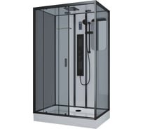 Душевая кабина Niagara NG-6912-01GQR BLACK (1200x800x2100) низкий поддон(16 см) стекло тонированное, 5 мест 69120134GQRBLACK