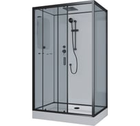Душевая кабина Niagara NG-6912-01QL BLACK (1200x800x2100) низкий поддон (16 см) стекло тонированное, 4 места 69120134QLBLACK