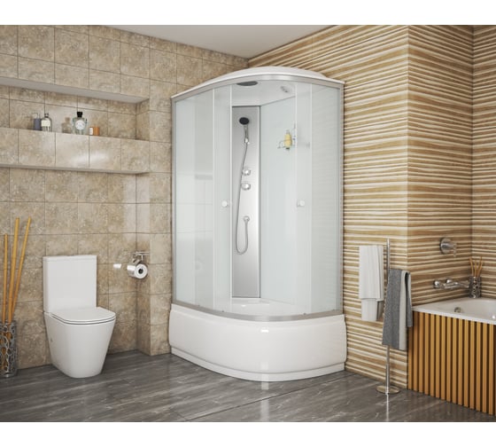 Душевая кабина Niagara NG-7310-14L (1200x800x2150) высокий поддон (40 см) стекло матовое, 4 места 7310L