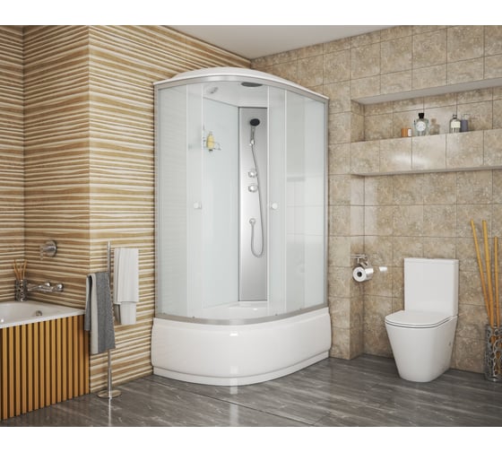 Душевая кабина Niagara NG-7310-14R (1200x800x2150) высокий поддон (40 см) стекло матовое, 4 места 7310R