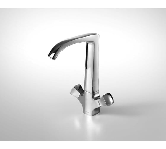 Cмеситель для кухни Bravat WHIRLPOOL c высоким поворотным изливом F778112C 00-00004051