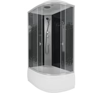 Душевая кабина Niagara NG-7510-14L BLACK (1200x800x2150) высокий поддон (40 см) стекло мозаика, 4 места 7510L