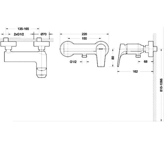 Смеситель для душа Bravat VEGA F9119177CP-01 00-00003295