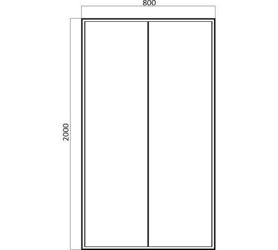 Душевая дверь в нишу Bravat Drop 80x200 складная 00-00114076