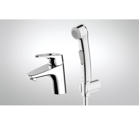 Смеситель для раковины с гигиеническим душем Bravat Drop-D F148162C-1 00-00003432