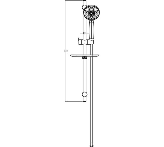 Душевой гарнитур Bravat Waterfall D154CP-2-RUS 00-00175715
