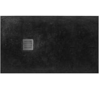 Поддон душевой ROCA TERRAN 140x80 см, с сифоном, материал Stonex, антискользящее покрытие, черный AP10157832001400