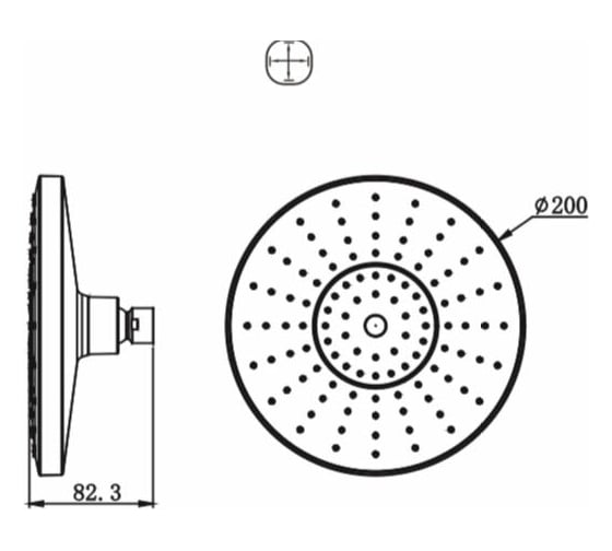 Круглый верхний душ Bravat Built-in P70183CP-1-RUS 00-00242441