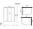 Душевая кабина NIAGARA Eco 900x800x2150 мм, 4 места E90/80/40L/TN 3