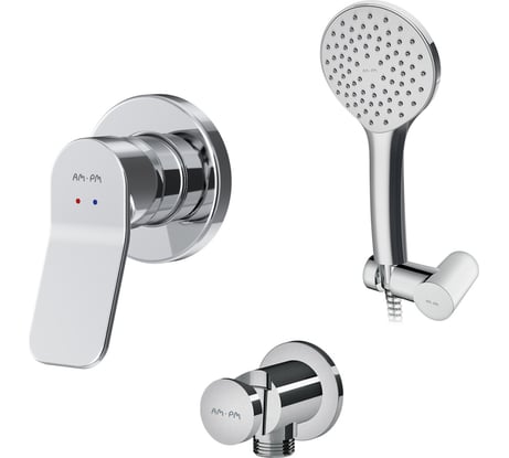 Набор: смеситель для душа AM.PM, X-Joy душевой набор и шланговое присоединение FB85A2H000