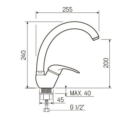Смеситель для кухни РМС SL135BL-011F