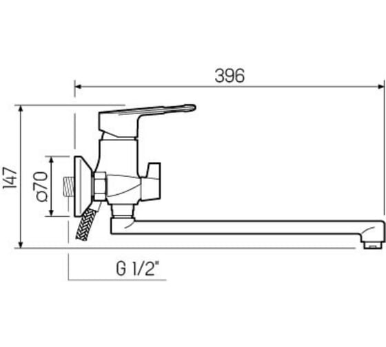 Смеситель для ванны РМС SL134-006E