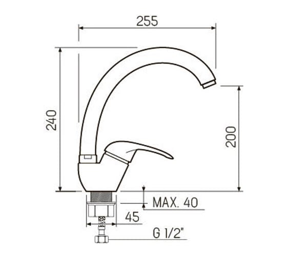 Смеситель для кухни РМС SL135W-011F