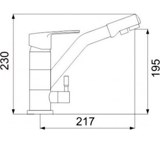 Смеситель для кухни Ростовская мануфактура сантехники SL136SS-025-015