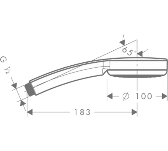 Ручной душ HANSGROHE 28722000 Verso 100 1jet 00000032831