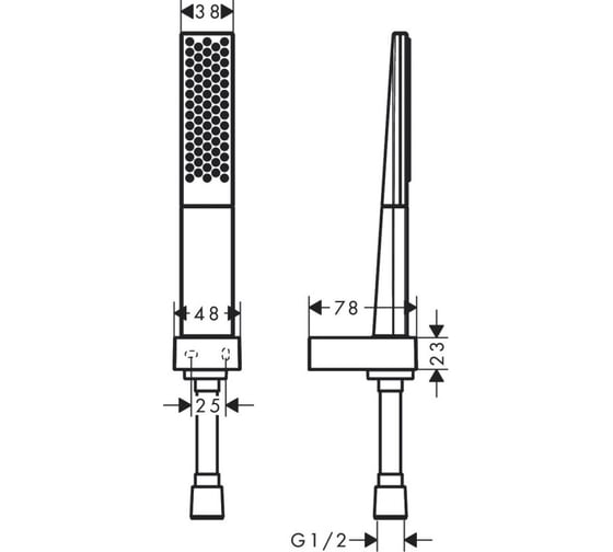 Душевой набор HANSGROHE 26856700 HG Rainfinity 100 1 jet со шлангом 160 см 00000075628