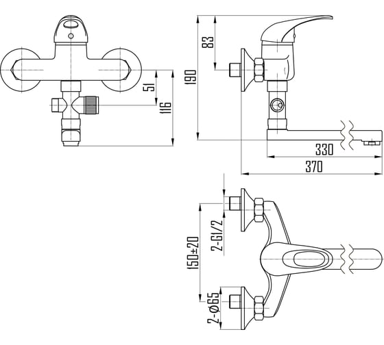 Смеситель для ванны DEVIDA ENZO DVL0321-04