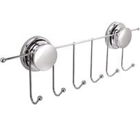 Крючки на планке Аквалиния 6 шт, скрытая присоска W6753-4