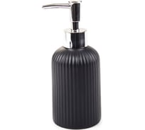 Дозатор для жидкого мыла Аквалиния Плиссе черный матовый, керамика CE1610QA-LD